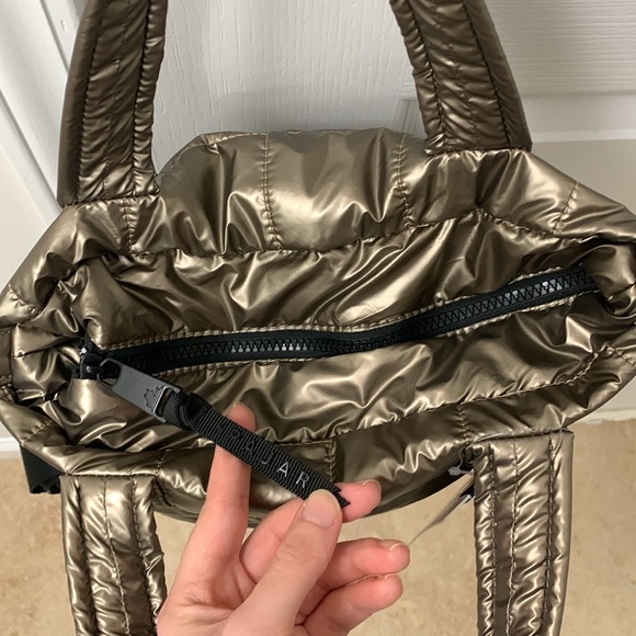 Gold / Bronze Quilted Puffer Small Handbag / Crossbody Bag - Picture 10 of 15